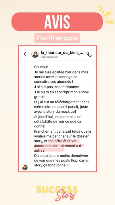 Avis client · produit digital Sun Influence