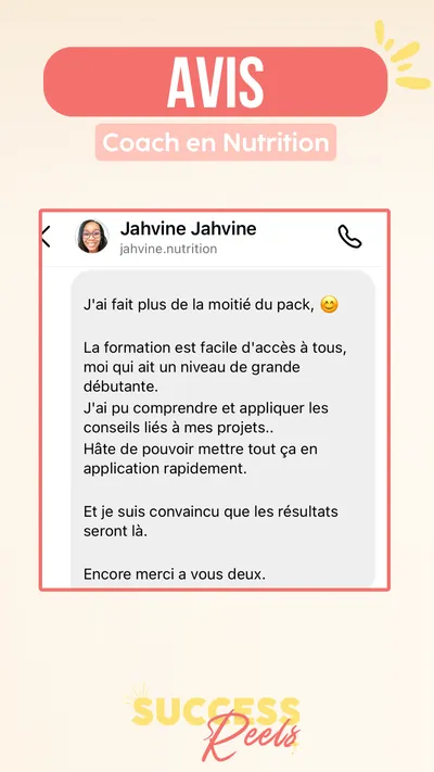 Avis client · produit digital Sun Influence