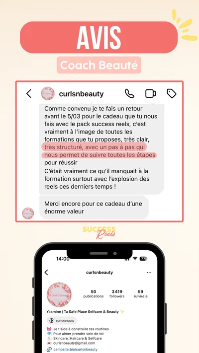 Avis client · produit digital Sun Influence