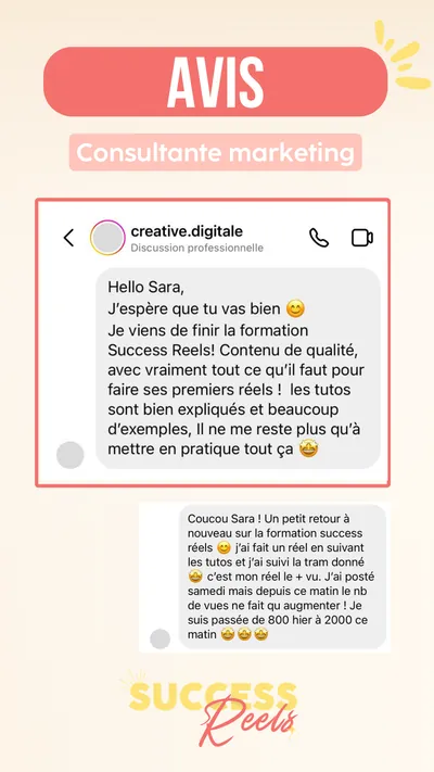 Avis client · produit digital Sun Influence