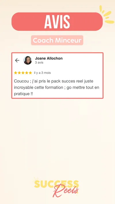 Avis client · produit digital Sun Influence
