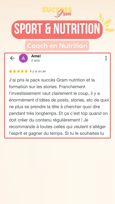 Avis client · produit digital Sun Influence