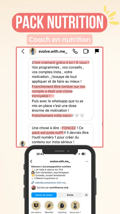 Avis client · produit digital Sun Influence