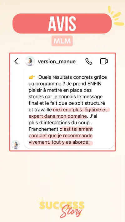 Avis client · produit digital Sun Influence