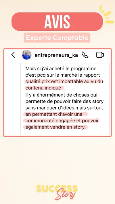 Avis client · produit digital Sun Influence