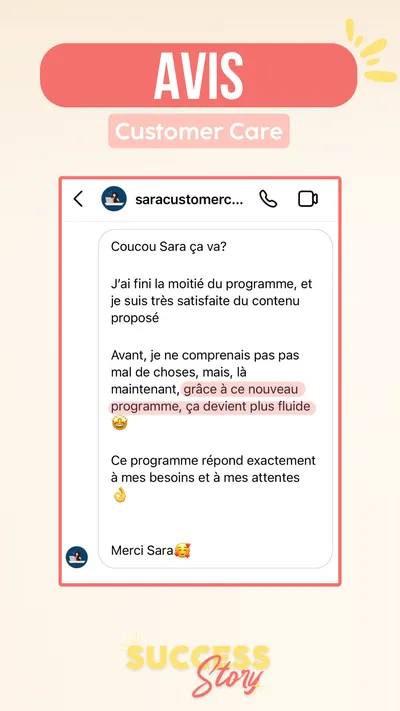 Avis client · produit digital Sun Influence