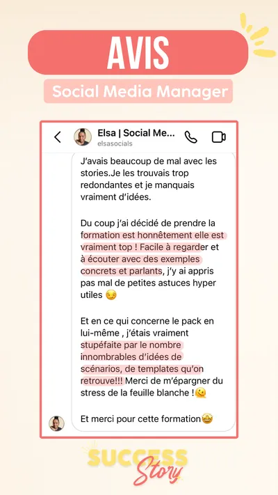 Avis client · produit digital Sun Influence