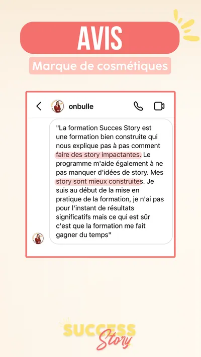 Avis client · produit digital Sun Influence
